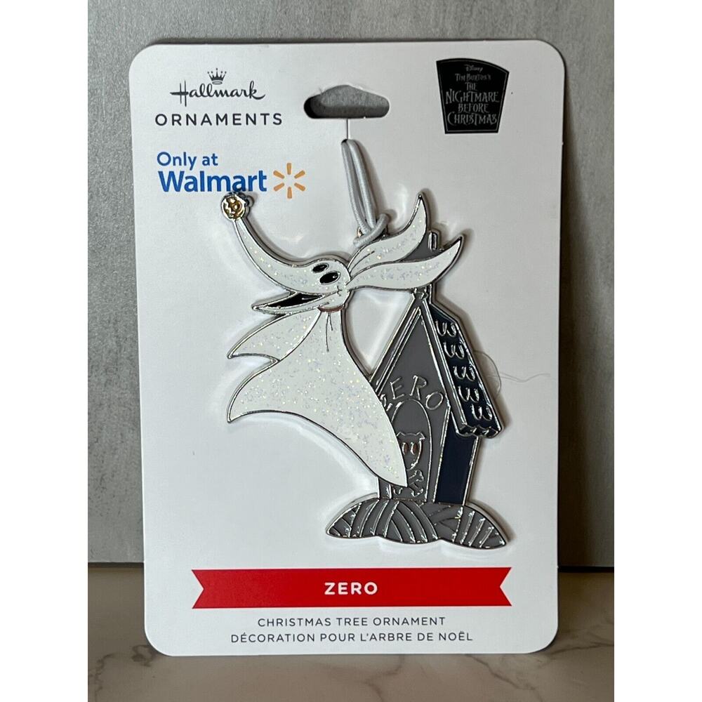 Hallmark Nightmare Before Christmas Zero Flat Metal Enamel Ornament BRAND NEW